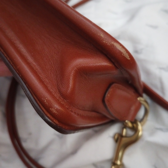 Coach Legacy 19914 Penny Purse Tan Brown Leather Crossbody Turnlock Bag Small - Picture 8 of 8